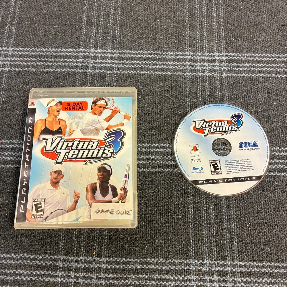 Sony PlayStation 3 PS3 2007 Virtual Tennis 3 Game Sports Sega Tested Works